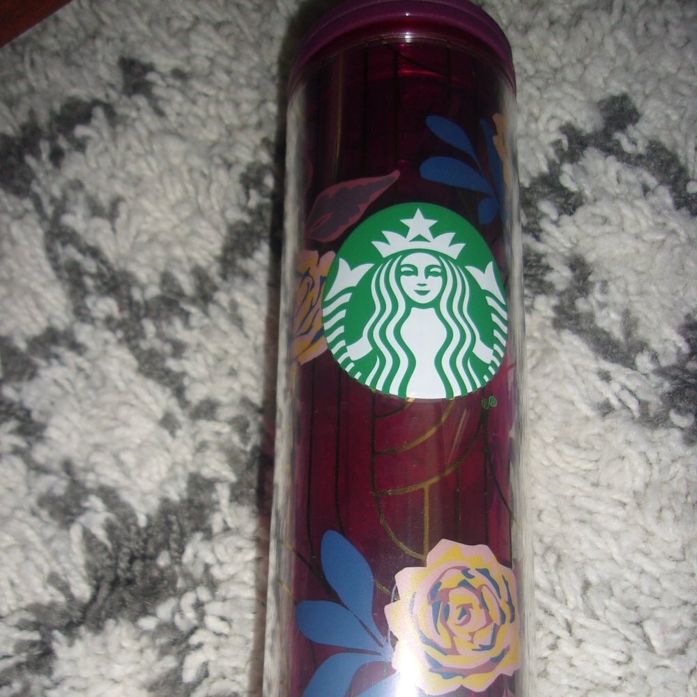 Starbucks Roses Tumbler 16 oz Used